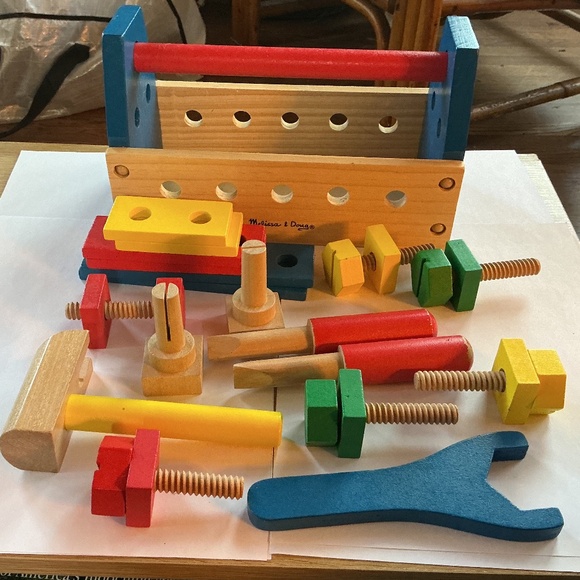 Melissa & Doug Wooden Toolbox Set - Picture 1 of 4
